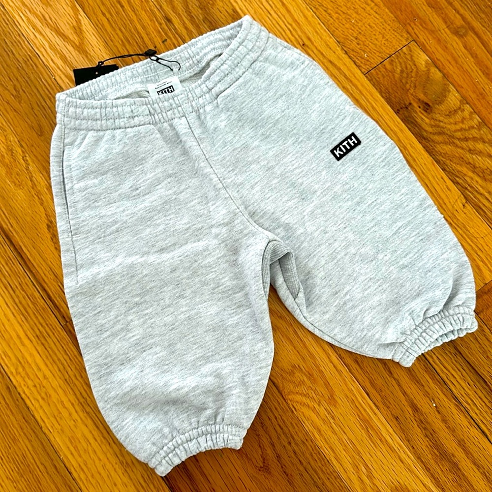NWT kith sweatpants - 3-6mos - grey/black
